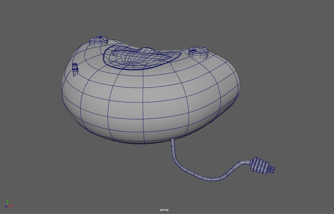 CD-Player with radio Low-poly 3D model_5