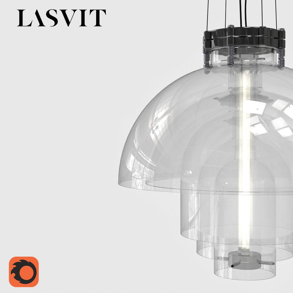 Lasvit Transmission Pendant 3D model_1