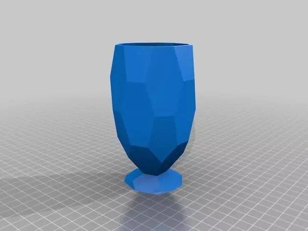 BuckyVase polygonal vase Free 3D print model_0