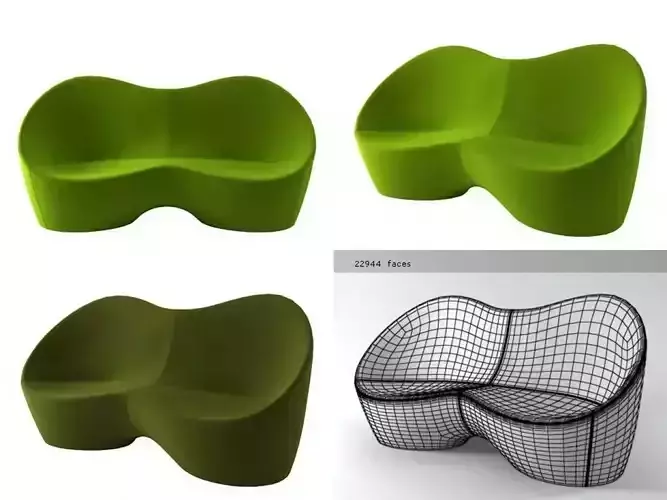 KouchandOuch chair with wire mesh