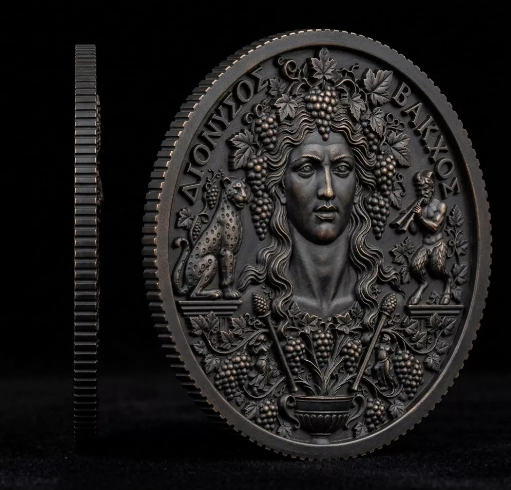 Dionysus God of Wine and Festivity Coin 3D print model
