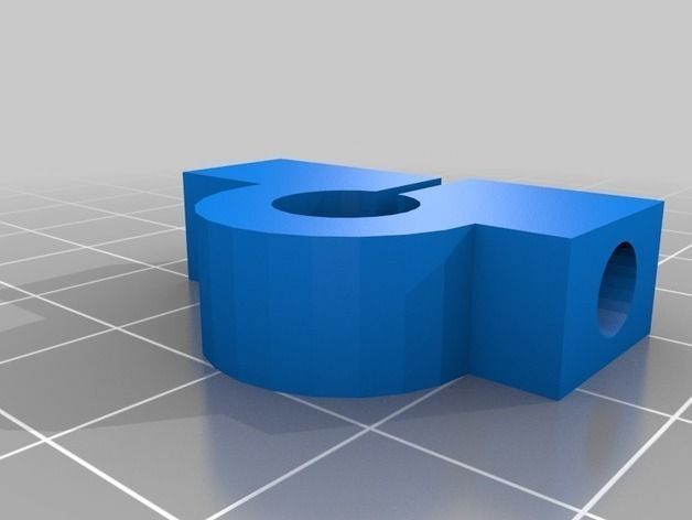 Printrbot y-bar ends with flower nuts Free 3D print model_1