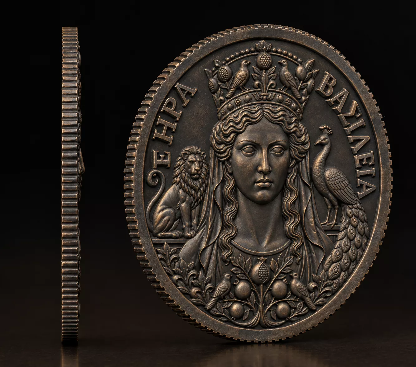 Hera Queen of the Gods Coin 3D print model