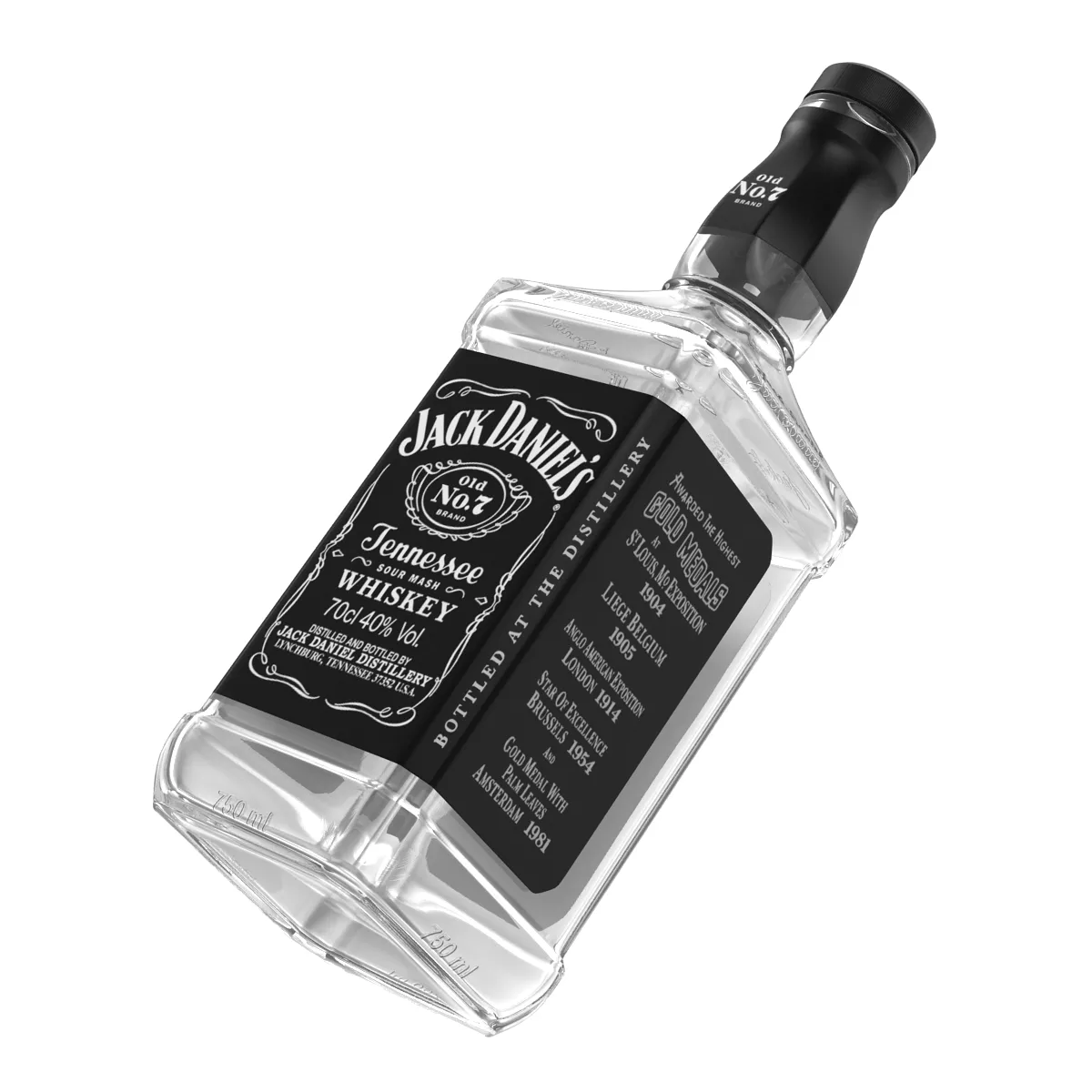 Jack Daniels Bottle Empty 3D model