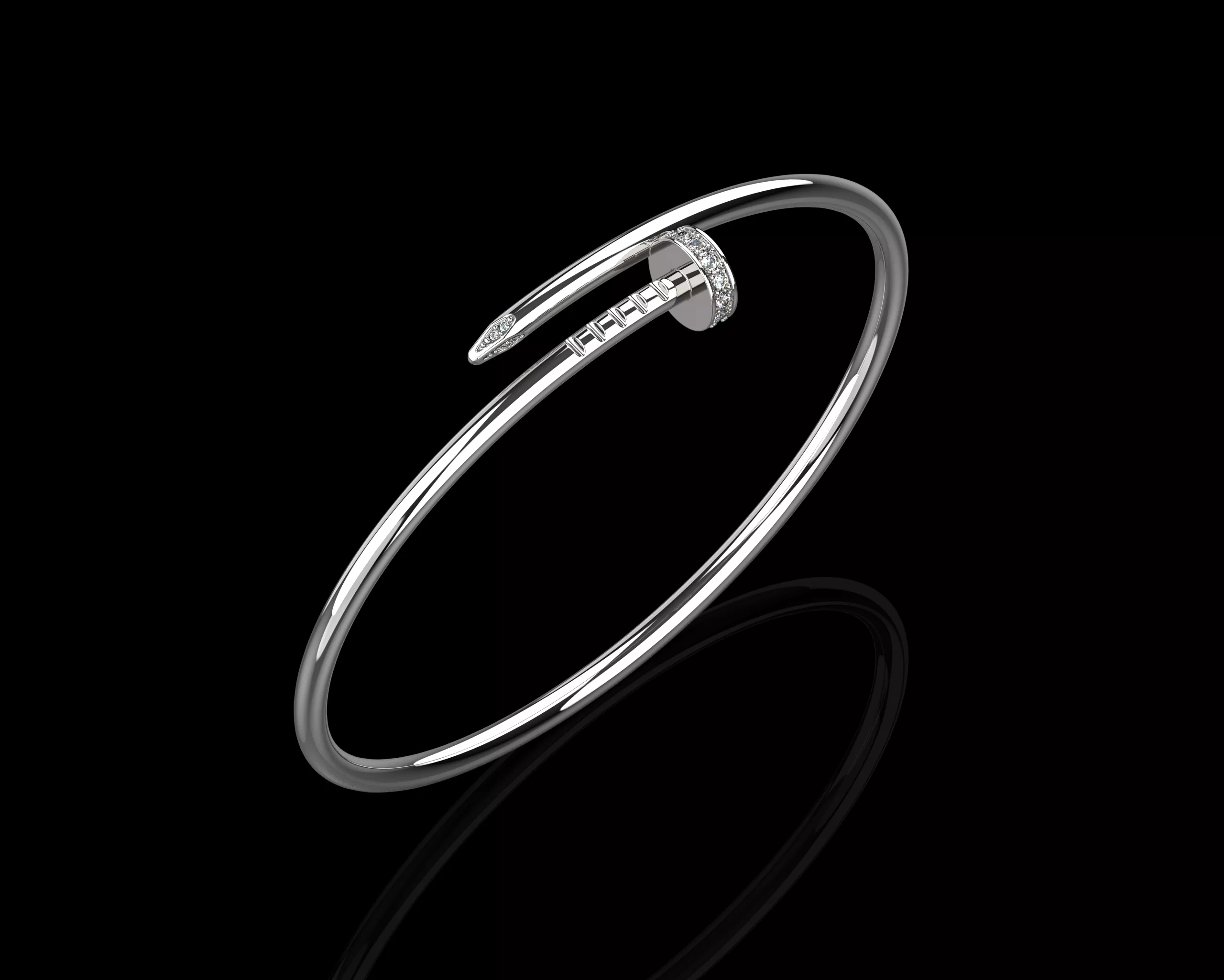 Juste un clou Nail Bracelet 15 Size with Gems Small Verison N176 3D print model