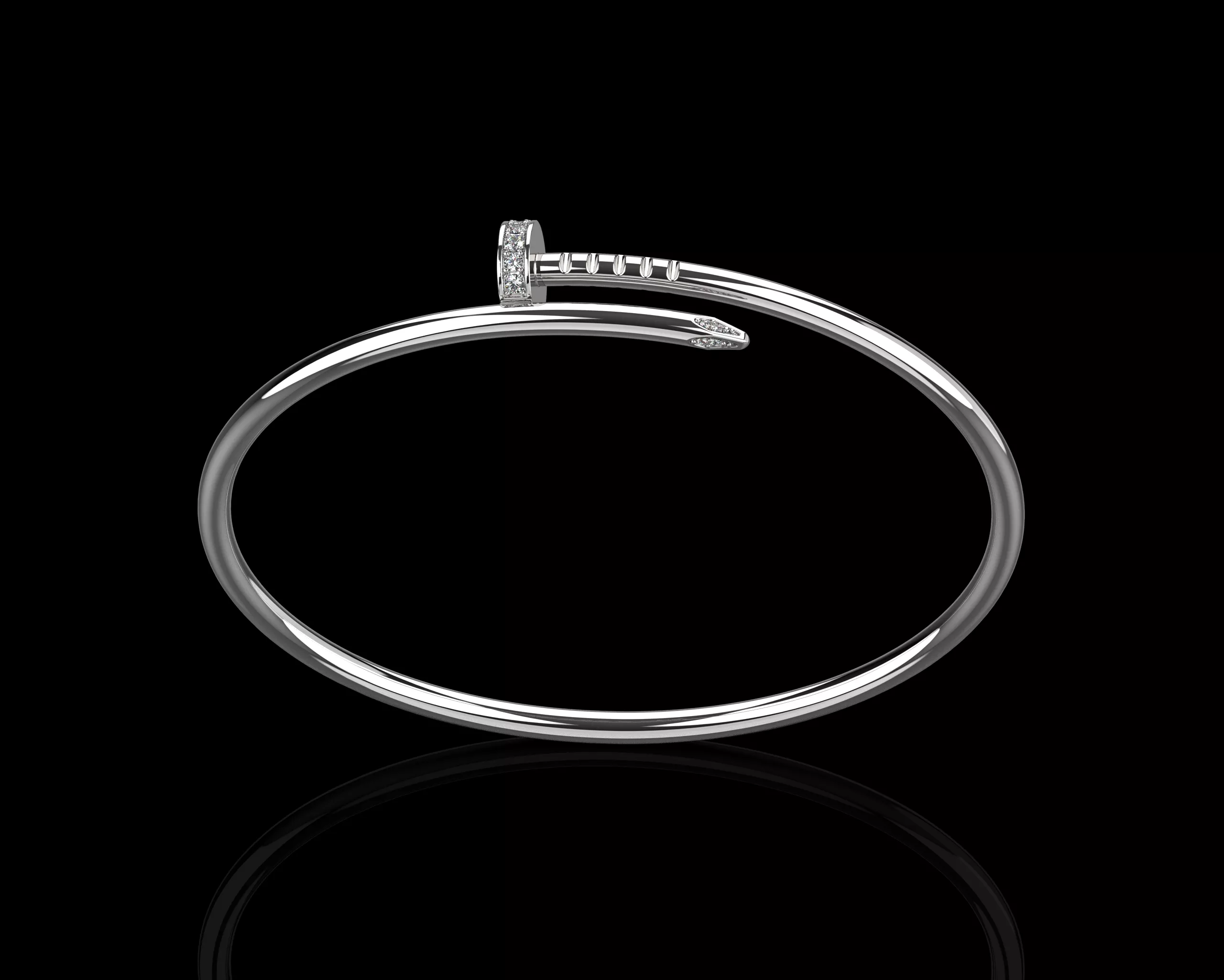 Juste un clou Nail Bracelet 20 Size with Gems Small Version N181 3D print model