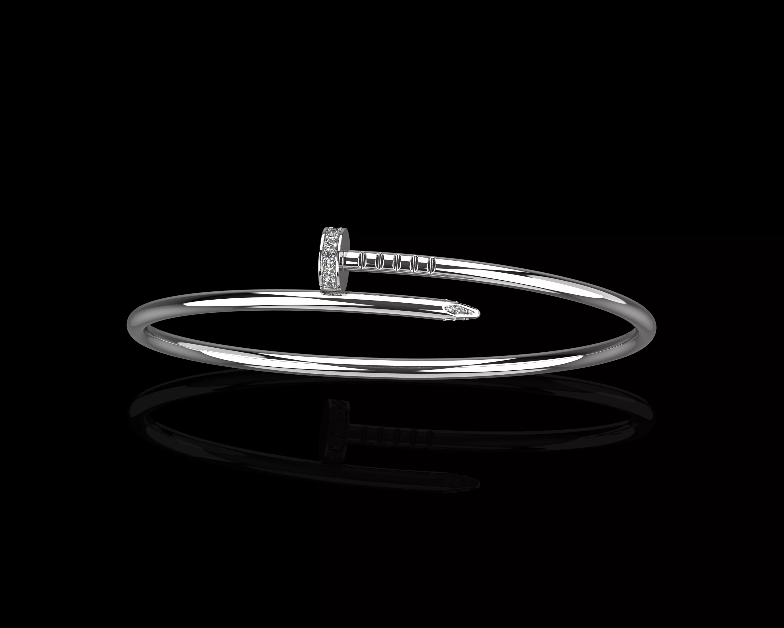 Juste un clou Nail Bracelet 21 Size with Gems Small Version N182 3D print model