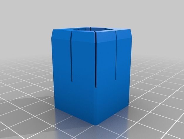 Square tube expansion plug Free 3D print model_1