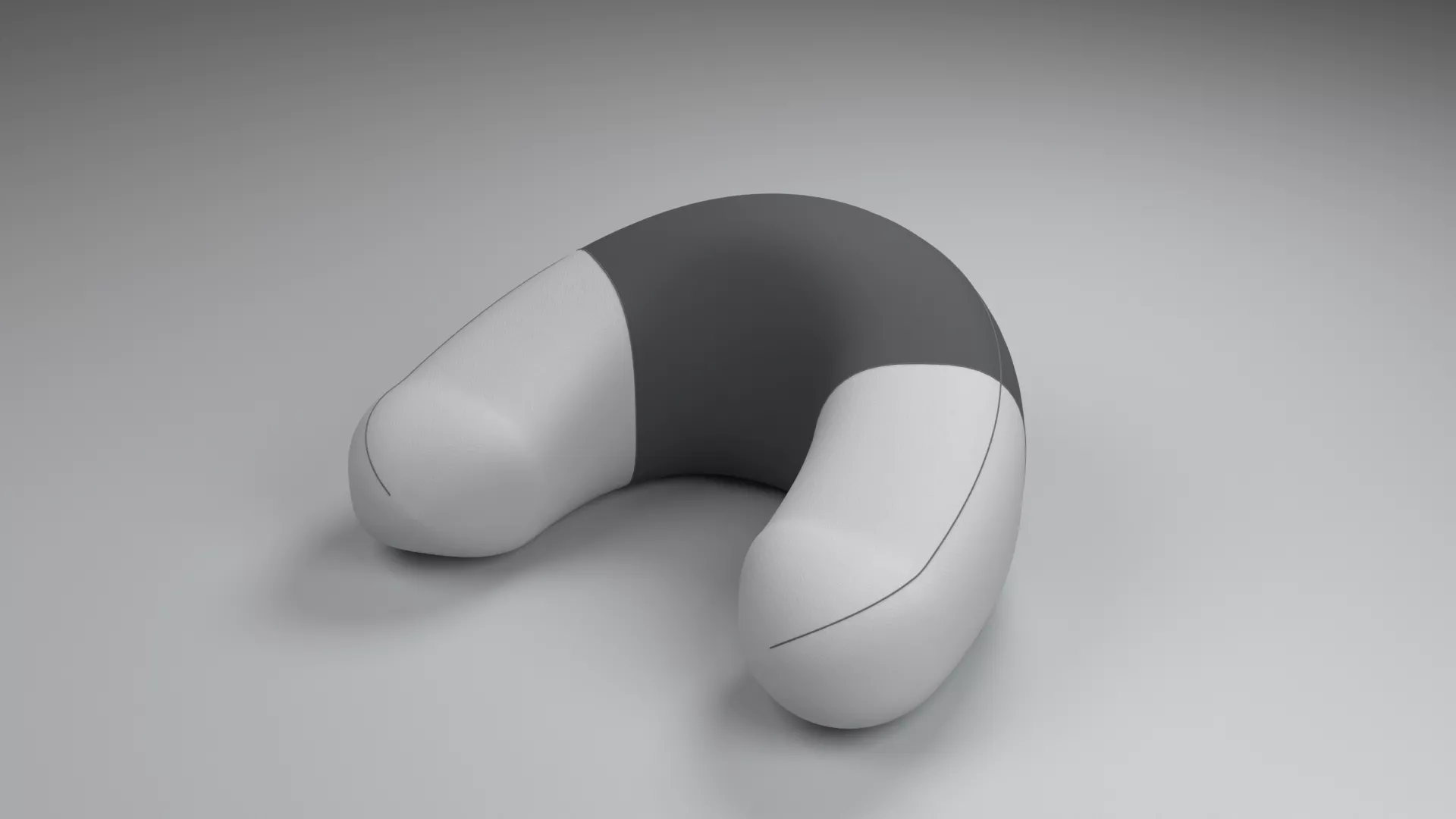 Two Tone Padded Neck Support Cushion Low-poly 3D model