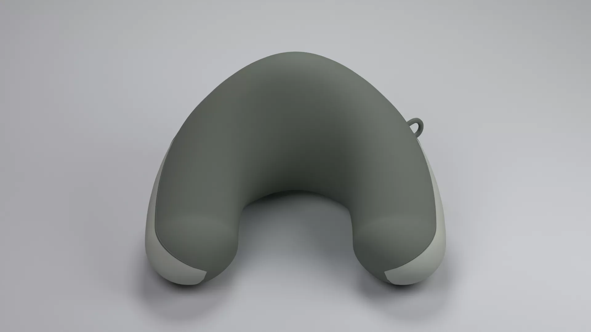 Olive Travel Pillow with Side Loop Low-poly 3D model
