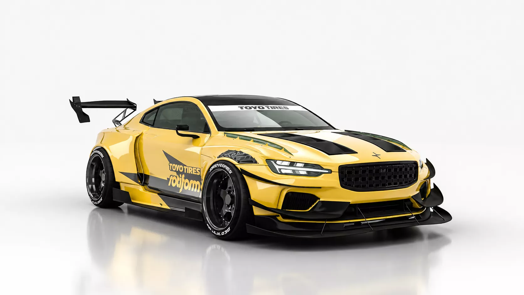 Volvo Polestar 1 Widebody Drift Race Car Low-poly 3D model