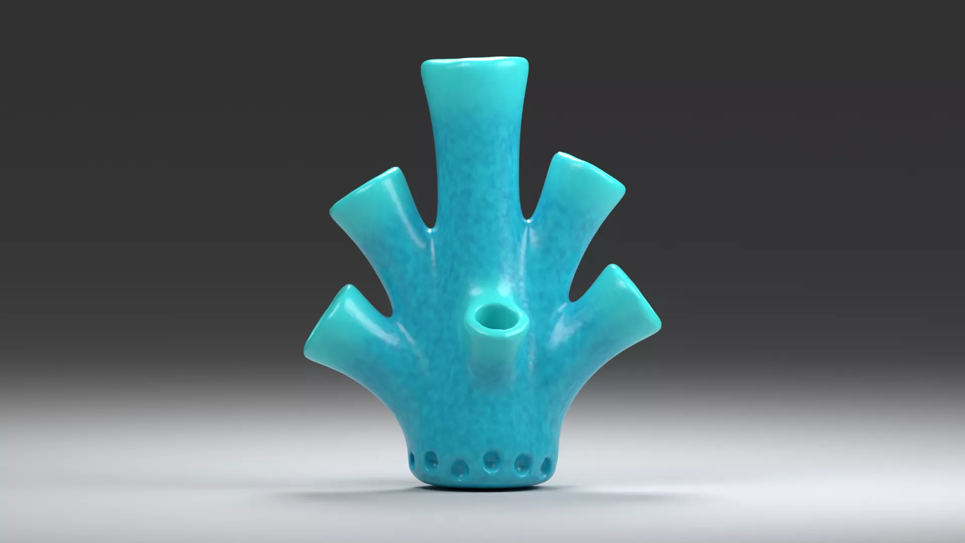 Turquoise Coral Cluster for Ocean Scenes Low-poly 3D model
