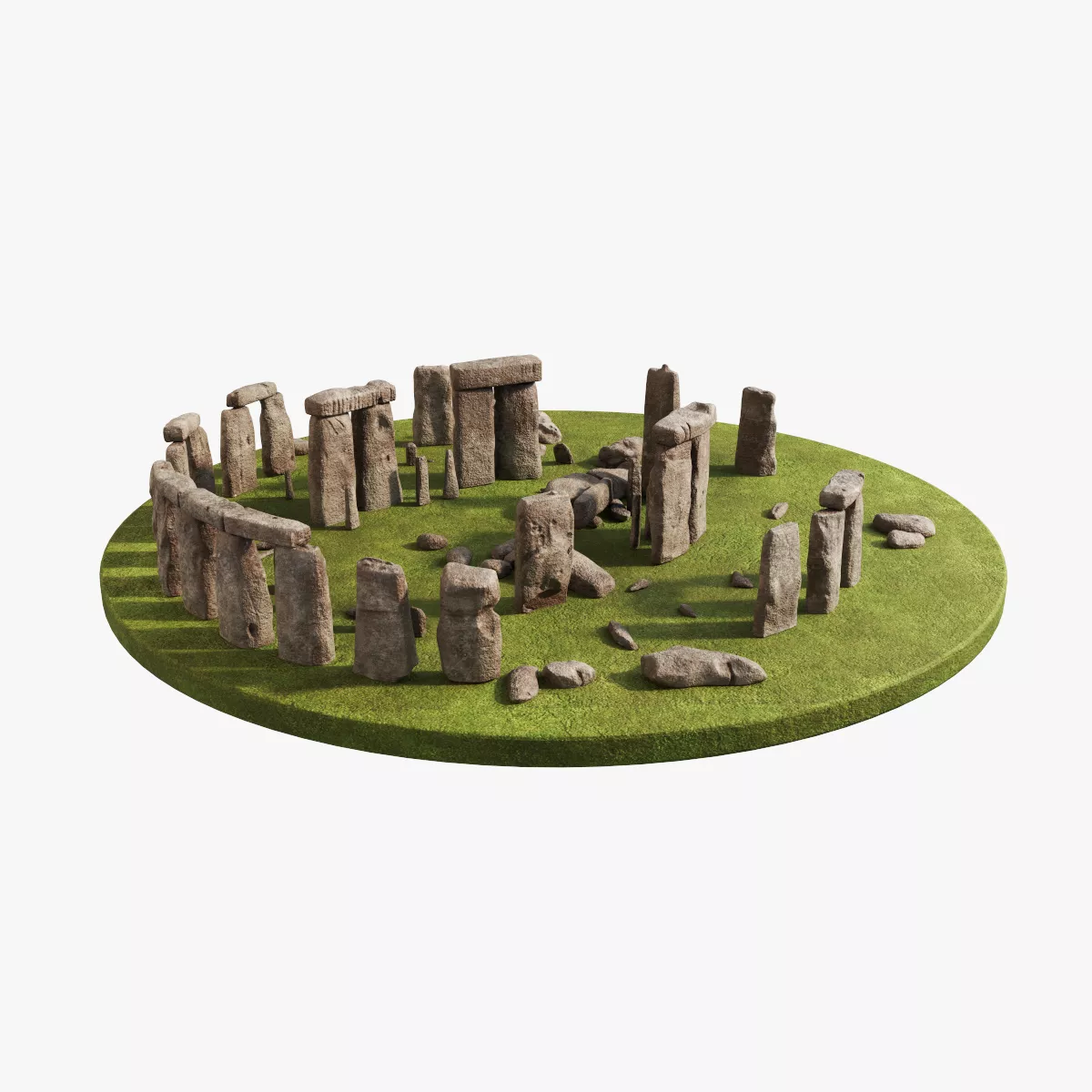 StoneHenge Low-poly 3D model