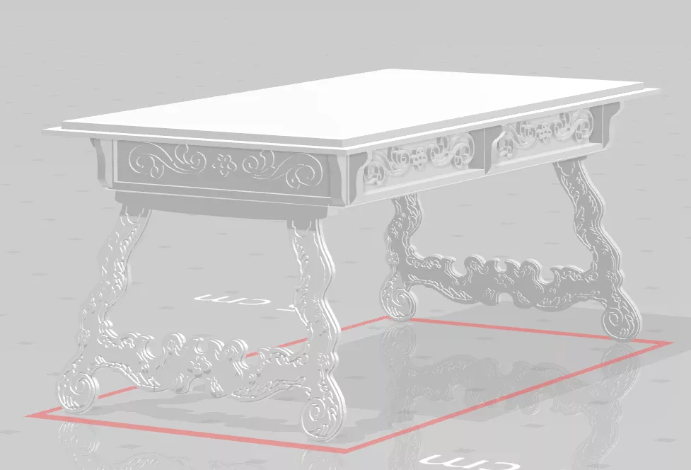 Wood Desktop - diorama - 18th century - Blender and Krita files 3D print model