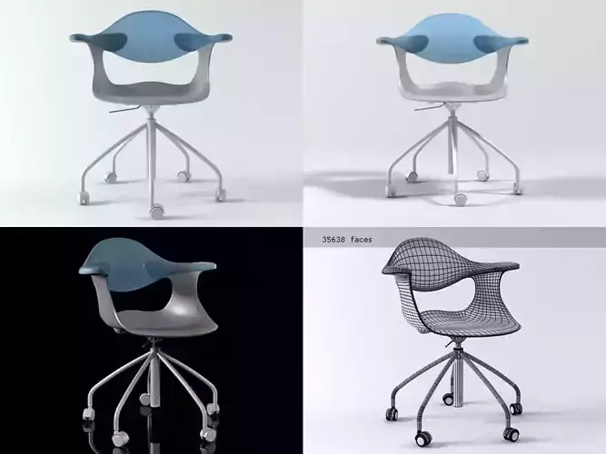 Spin four different chairs