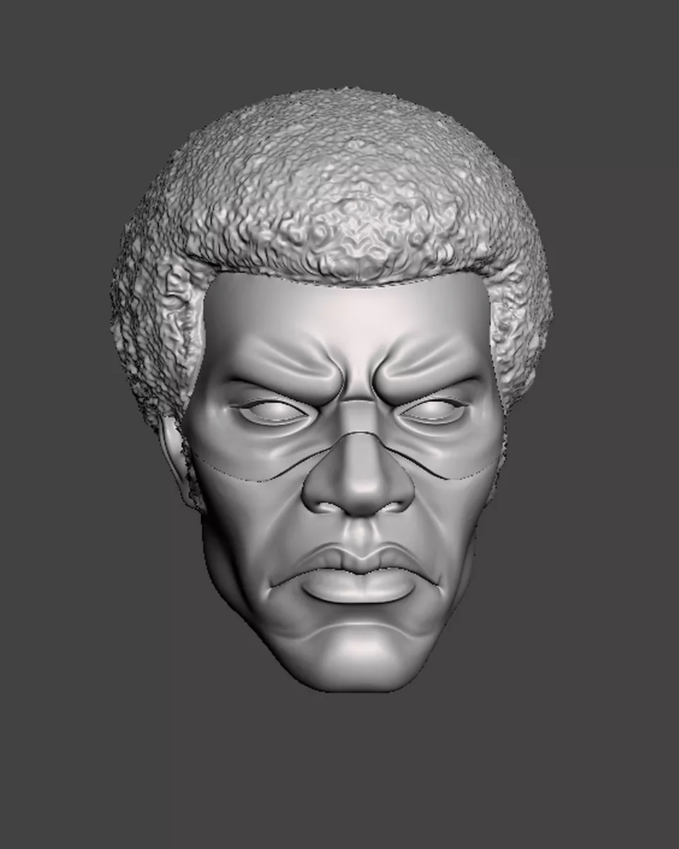 Black Lightning classic headsculpt head sculpt 3D print model