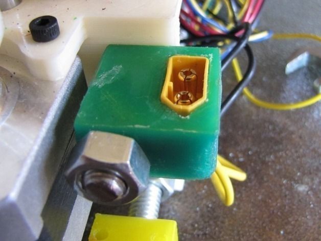 xt60 DC socket mount for printrbot Free 3D print model_1