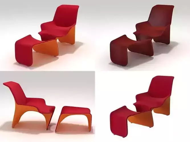 Scarlett lounge chair and ottoman