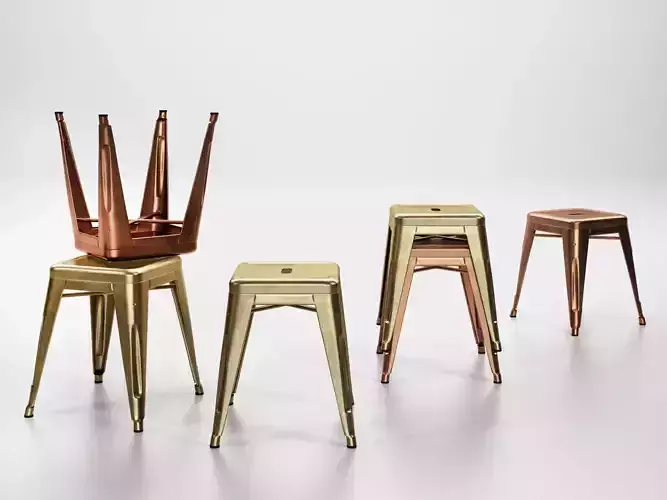 H45 four metal stools