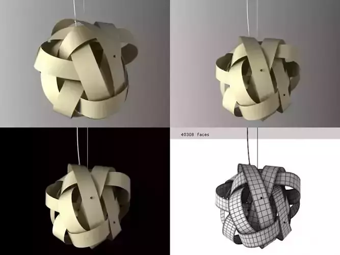 Leonardo pendant lamp made of paper