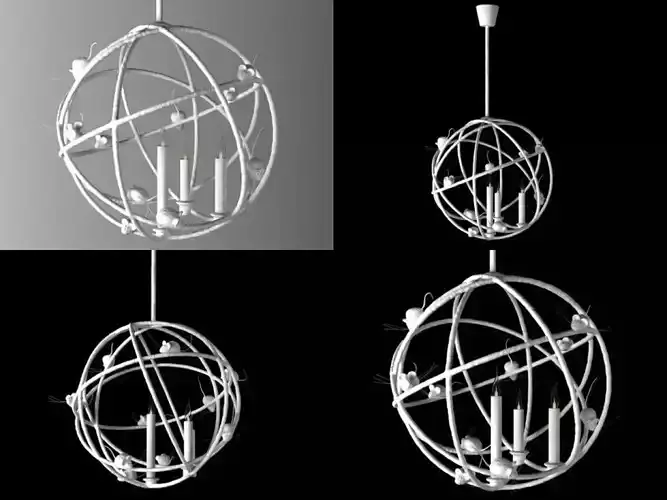 Souris 3 Bougies 3D model Souris 3 Bougies 3D model