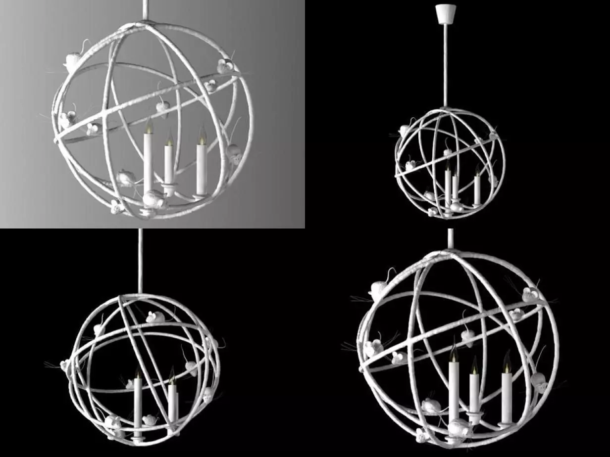 Souris 3 Bougies 3D model_0