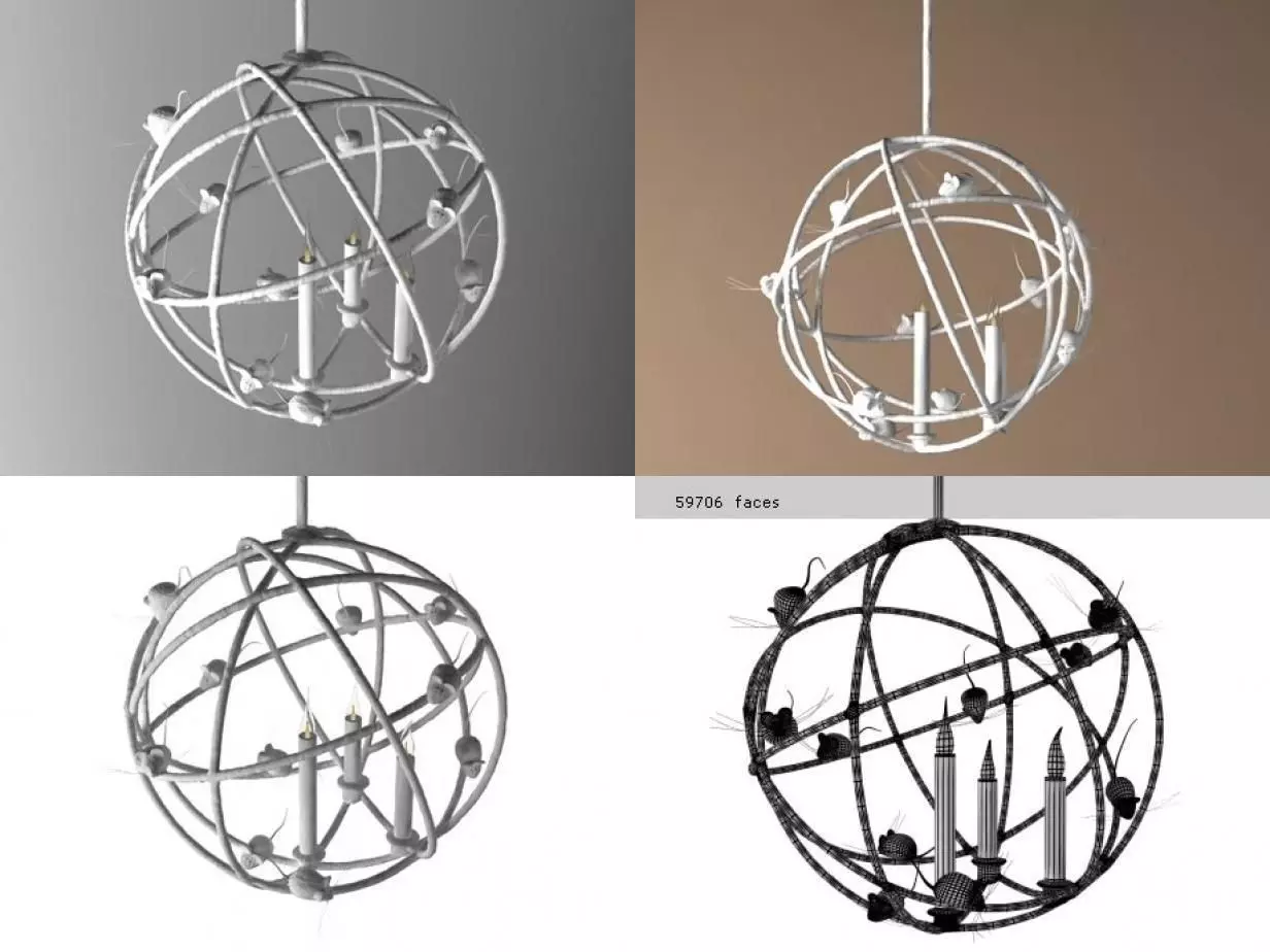 Souris 3 Bougies 3D model_1