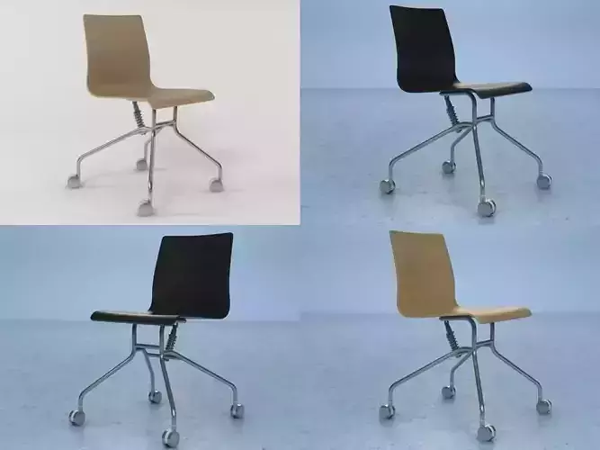 Gira four different chairs on wheels