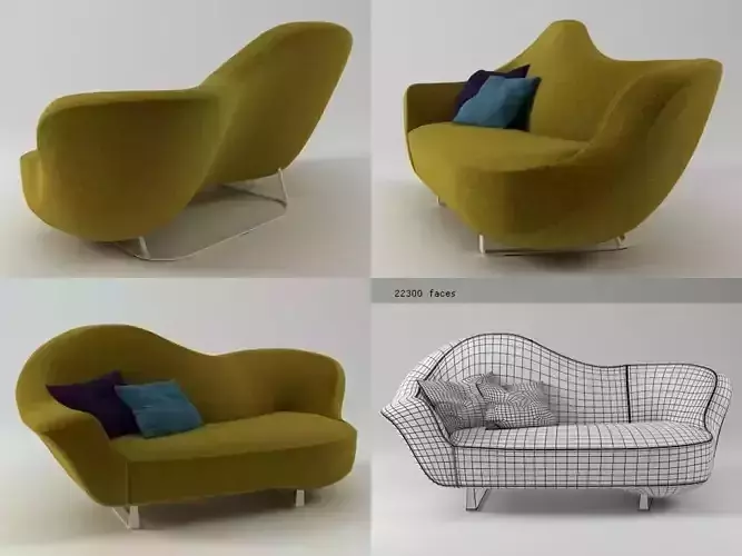 Aubergine four different colored sofas