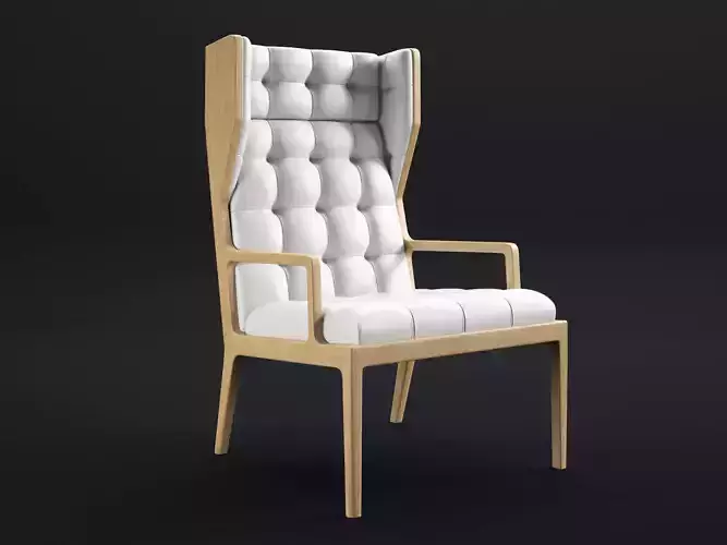 Wingback wing chair leather