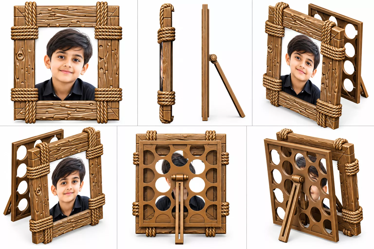 rustic border designed frame 3D print model