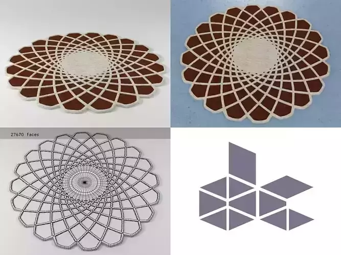 Caleido crocheted doily with design