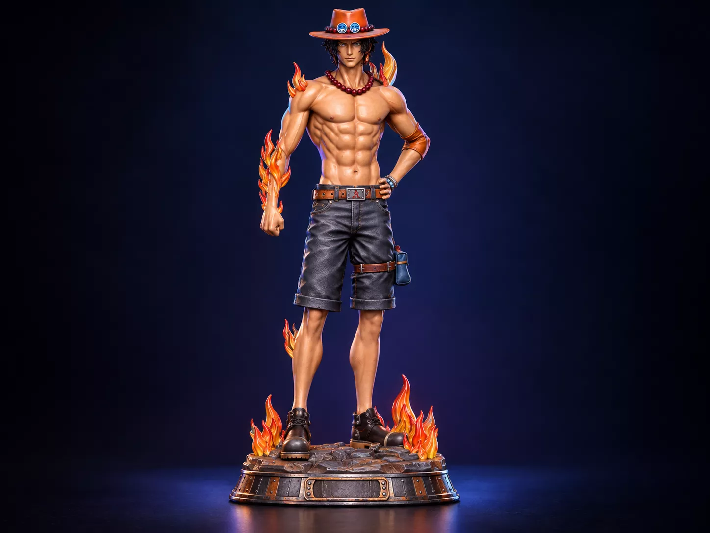 Portgas D Ace Fire Fist Anime Statue 3D Model 3D print model