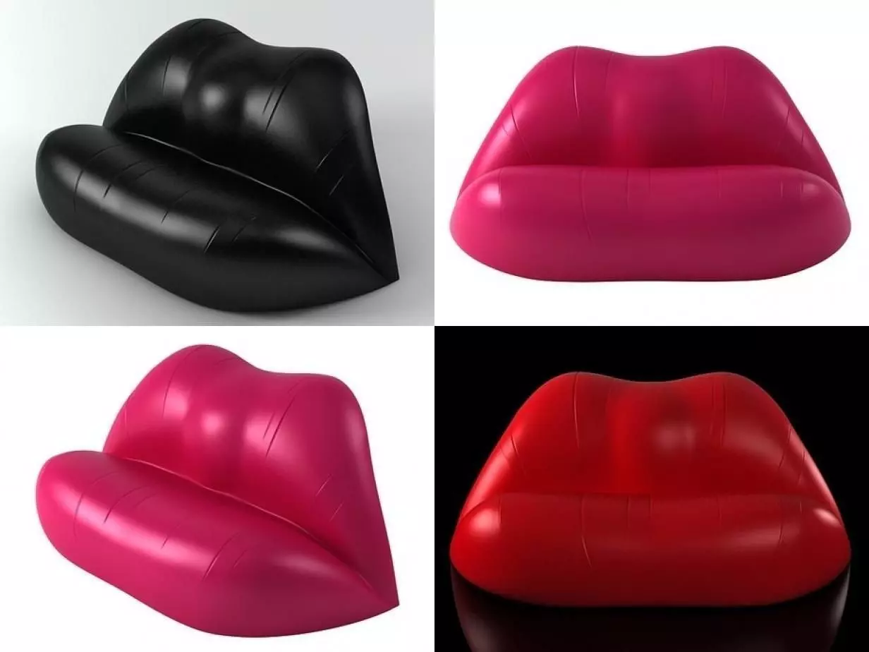 Dalilips lipstick chair 3D model_1