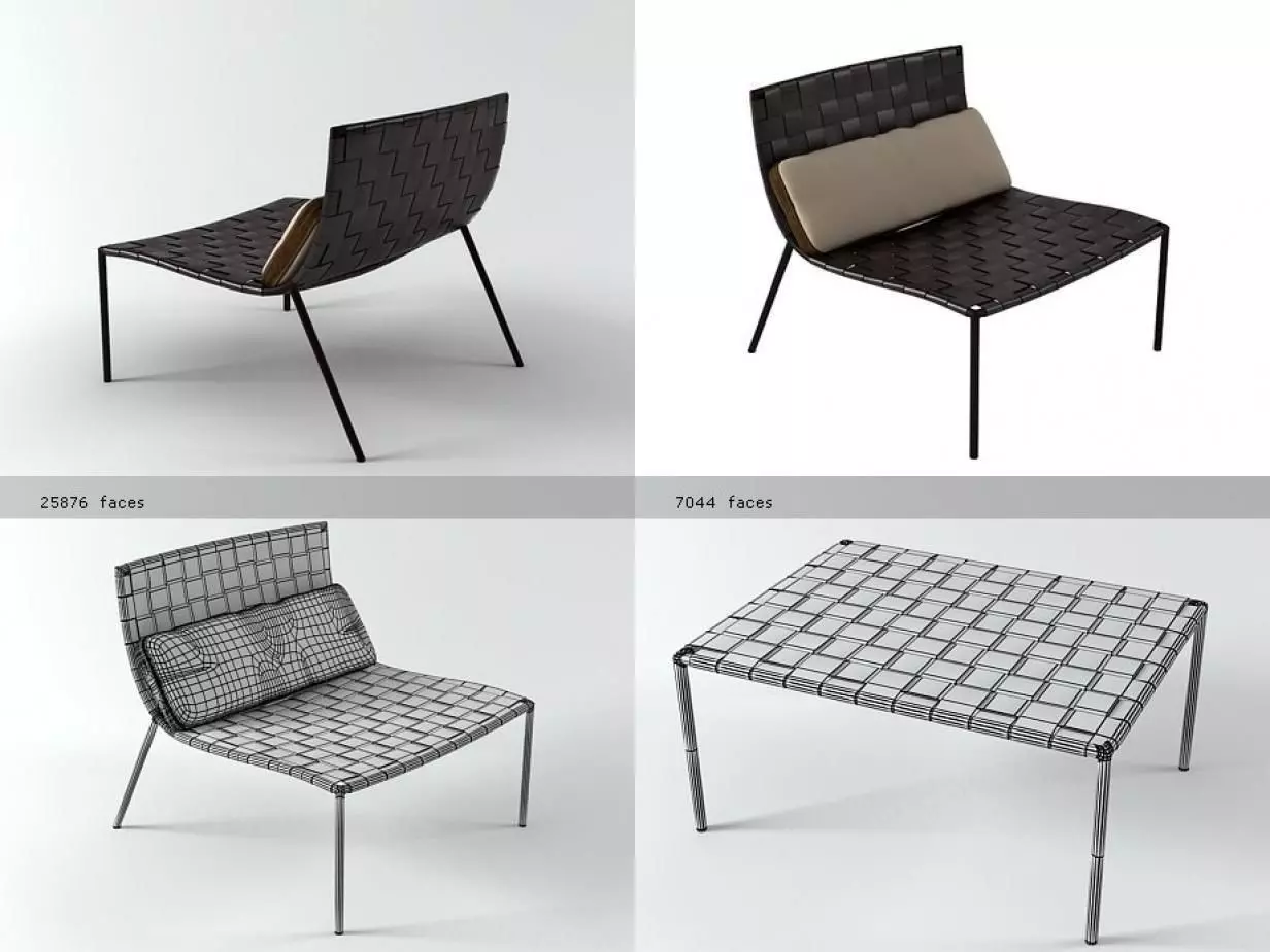 Klasen set of chairs and table 3D model_2