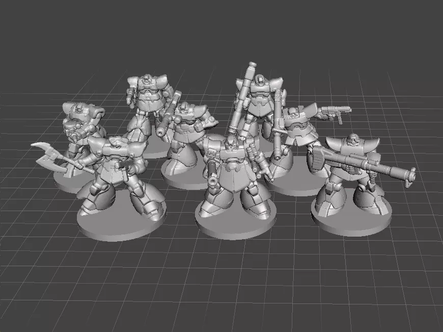 6MM SCALE DOM TROOPER DROIDS SET MINIATURE MODEL SCIFI GAME EPIC 3D print model