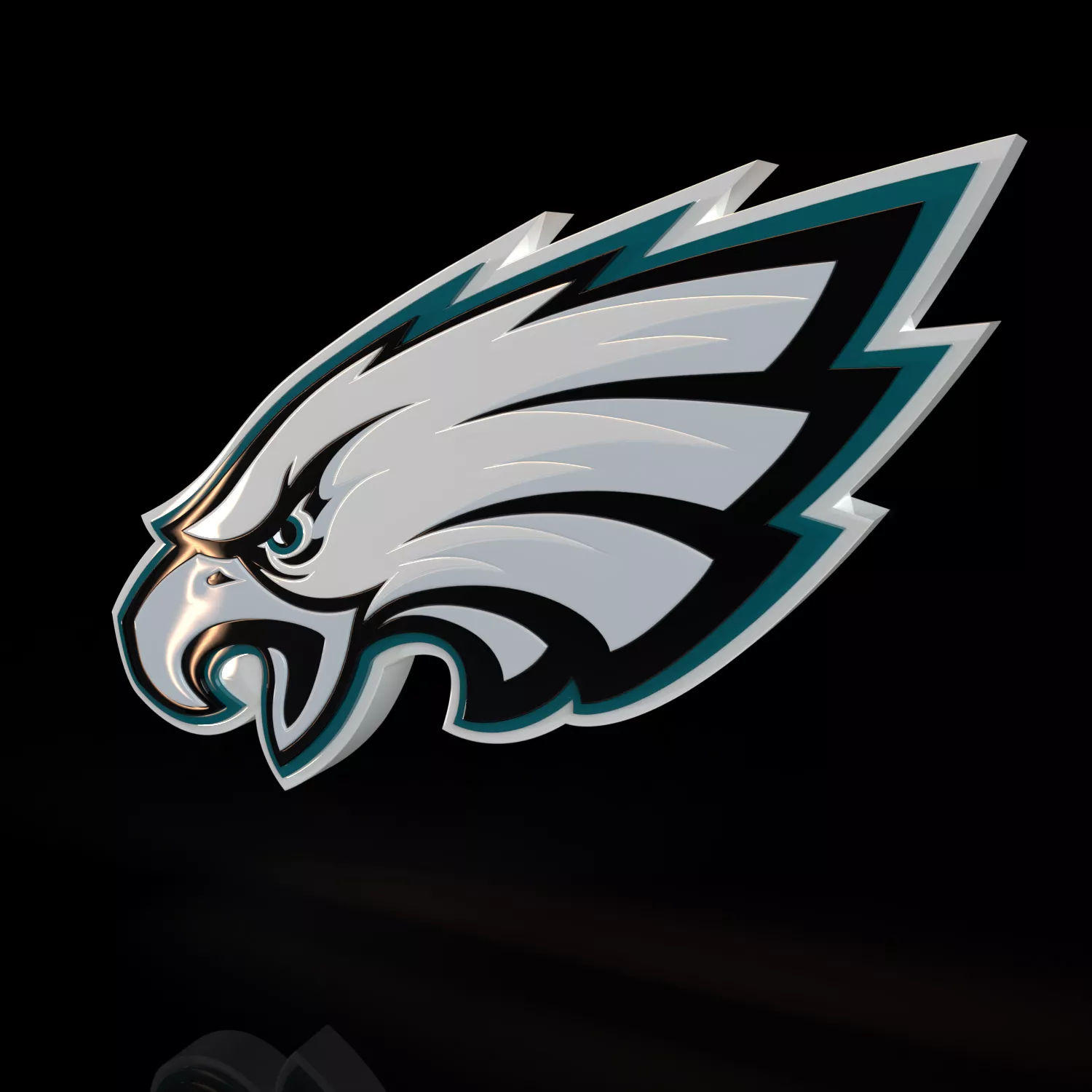 Philadelphia Eagles NFL Football Team Logo 3D Model Low-poly 3D model