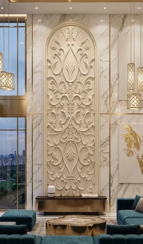 Classic Arched Ornamental Wall Panel STL MAX RLF OBJ