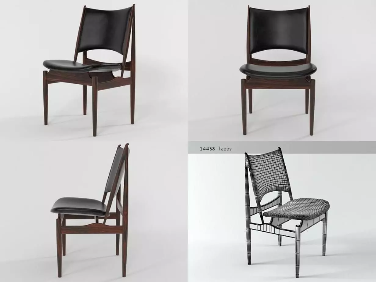 Egyptian Chair 3D model_0