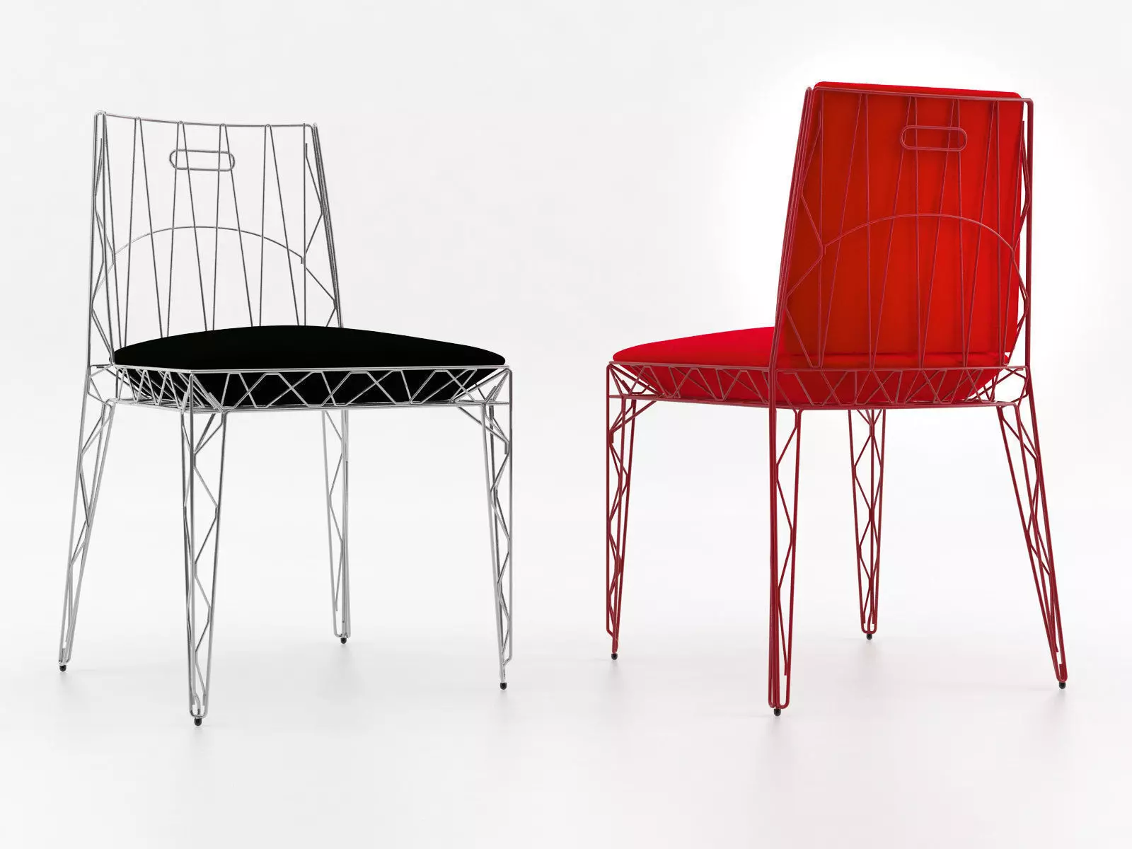 Naked wire chair 3D model_0