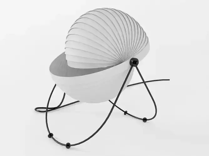 Eclipse table lamp with shell 3D model