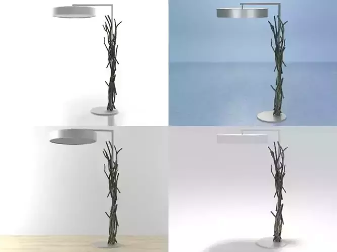 Yunak floor lamp with branches 3D model