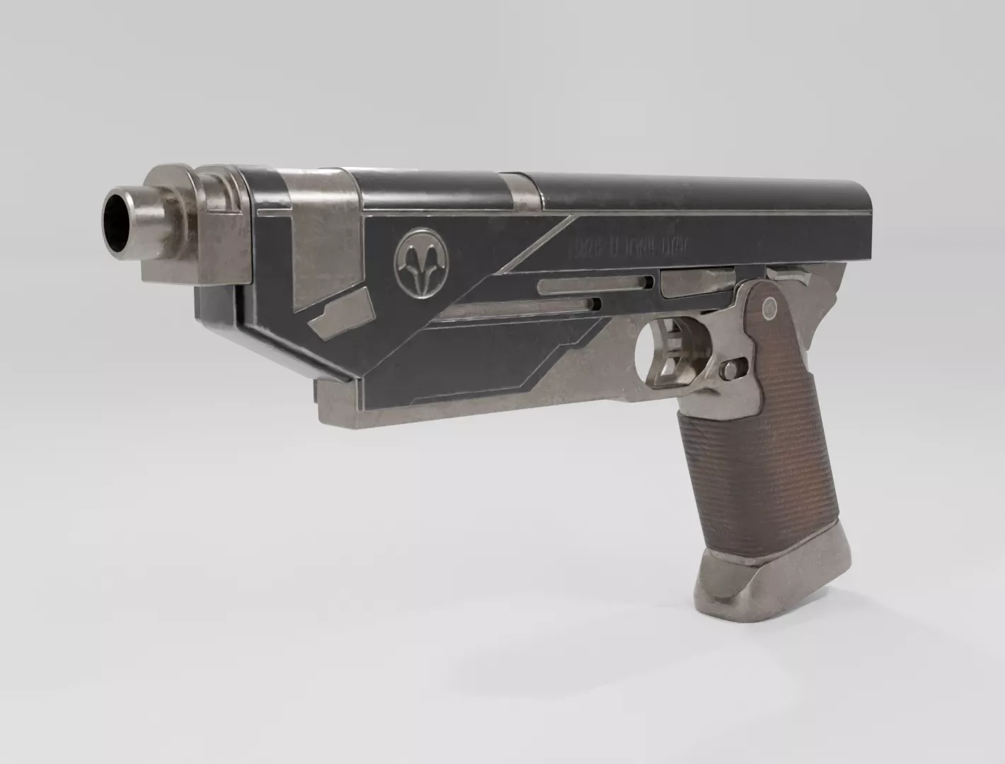 Sci-Fi Mandalorian WESTAR-35 Blaster Pistol 3D Game Asset 3D model