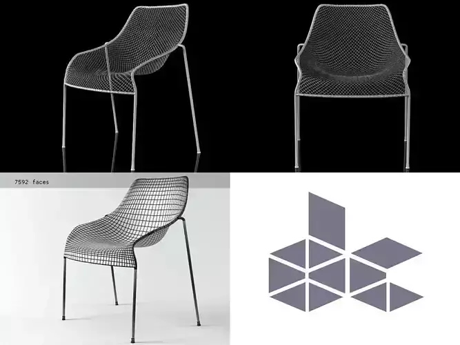 Heaven Stacking Chair 485 3D model
