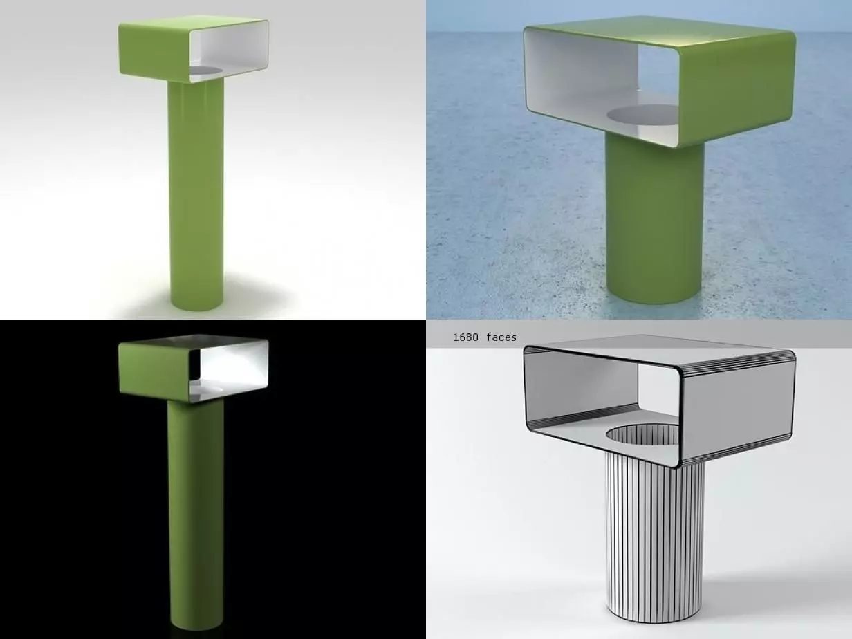 Stay lamp post 3D model_0