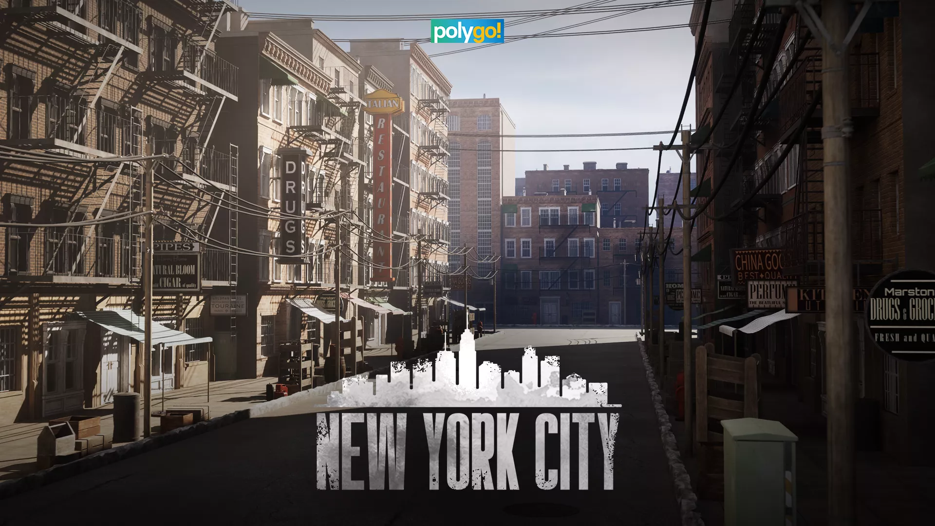 New York City - 1940s Vintage Urban America Low-poly 3D model
