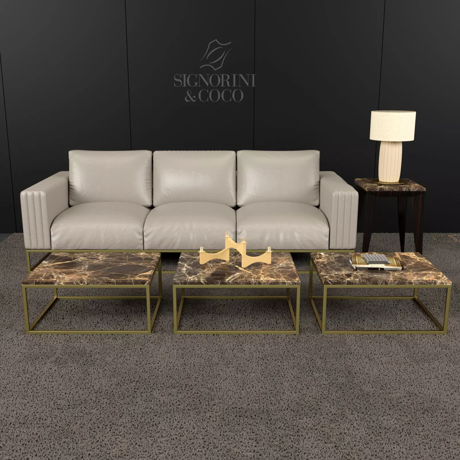 Signorini and Coco Daytona Martin sofa set 3D model_0