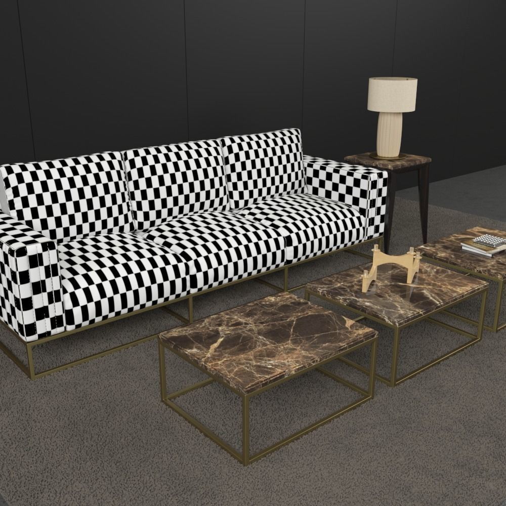 Signorini and Coco Daytona Martin sofa set 3D model_5