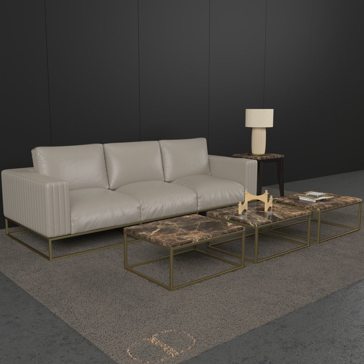 Signorini and Coco Daytona Martin sofa set 3D model_1