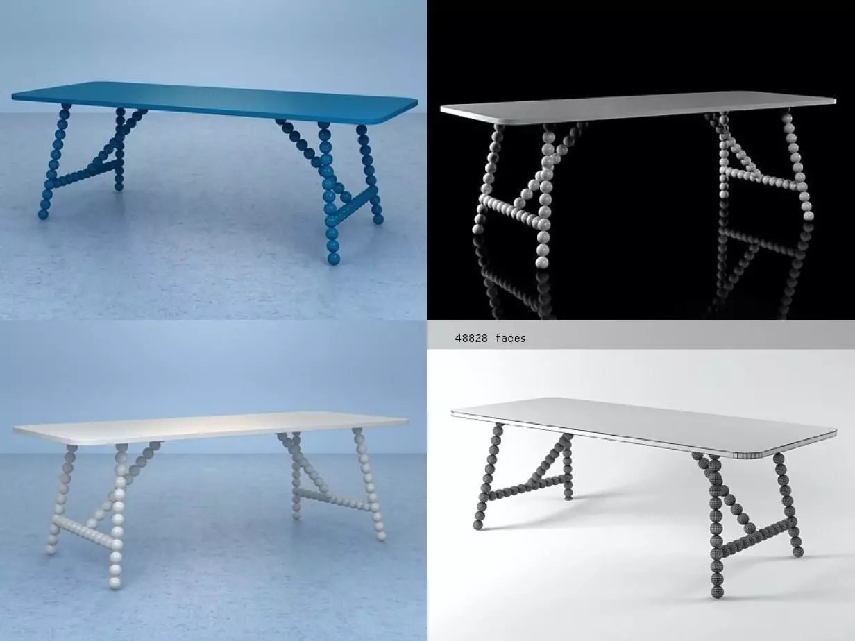 Balls Table 3D model_1